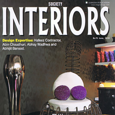 ABHAY WADHWA – “CREATIVE ILLUMINATION” FEATURED IN SOCIETY INTERIORS